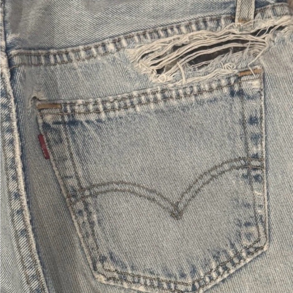 VTG Levi's 501 Upcycled Custom Patchwork Distress… - image 10
